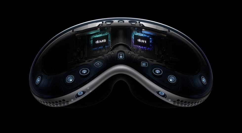 Puce M5 et R1 dans Apple Vision Pro — © Apple (Apple Newsroom)