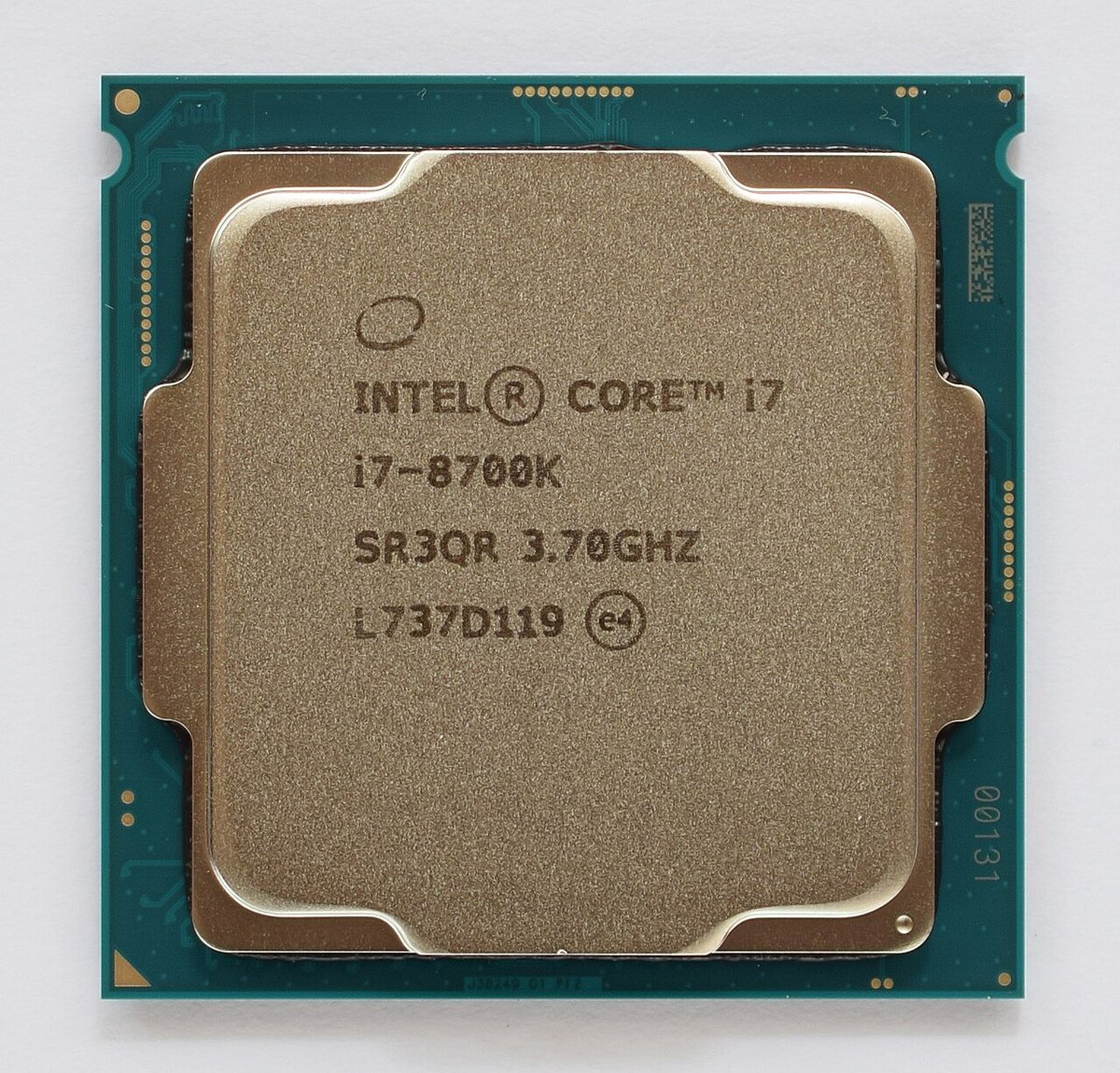 Processeur Intel Core i7 — vue supérieure du chip