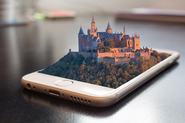 Smartphone avec effet de réalité augmentée