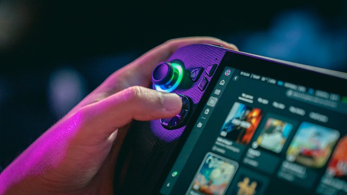 Console de gaming portable sur table